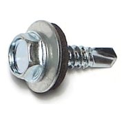 MIDWEST FASTENER Self-Drilling Screw, #10 x 3/4 in, Zinc Plated Steel Hex Head Hex Drive, 100 PK 03340